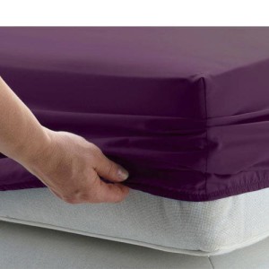 Prześcieradło Jersey z gumką Śliwka 90x200 cm
