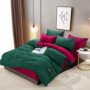 Pościel  - Ciemna zieleń/bordo - 180x200 