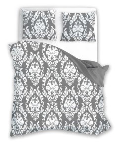 Pościel  klasyczna GLAMOUR szara 001 - 140x200 - Bawełna PRESTIŻ 