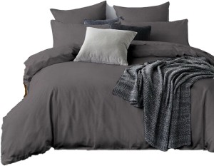 Pościel klasyczna-  180x200 - Jednobarwna - szara 