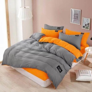 Pościel  - Pomarańcza/popiel- 140x200 - 3 cz.