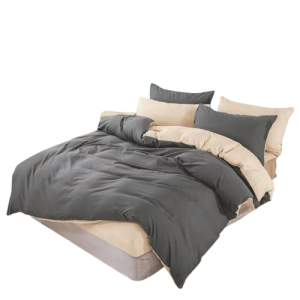 Pościel  - Beż/ciemno szary- 200x220 -3 cz. 