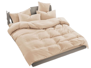 Pościel gładka - Jasno beżowa - 200x200 - 3 cz.  