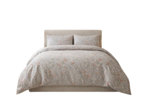 Komplet pościeli z kory  Kwiaty/szara- 140x200 - Polska 