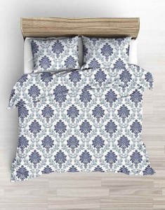 Komplet pościeli z kory - 160x200 -Ornamenty Glamour/granat - Polska 