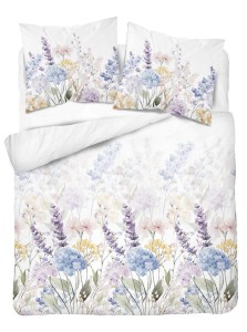 Pościel bawełniana- 200x200 - Kwiaty ogrodu Hortensje