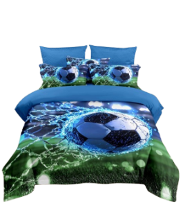 Pościel młodzieżowa Piłka Nożna w siatce- 140x200 - 3 części