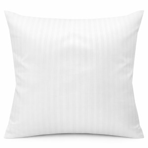 Poszewka hotelowa polibawełna adamaszek pasy biała/40x40
