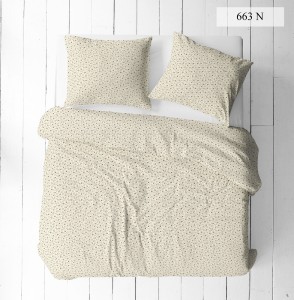 Komplet pościeli z kory Bordo kwiatuszki/krem - 140x200 - Polska  